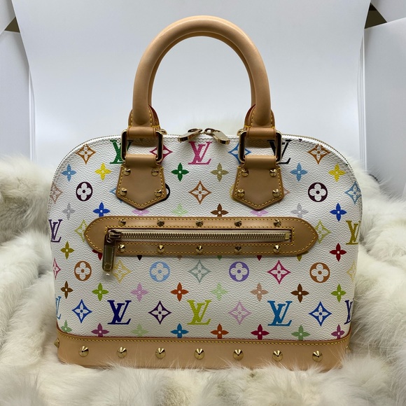 Louis Vuitton White Multicolore PM Alma - Picture 4 of 12